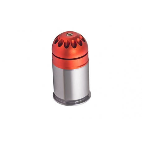 SHS Metal 60 rounds 40mm Gas Grenade Shell (Red + Grey) - ssairsoft.com