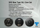 SHS GEN. 3 CNC STEEL GEAR SET FOR VERSION 2 / 3 STANDARD RATIO 13:1, 10-TOOTH SECTOR GEAR - ssairsoft.com