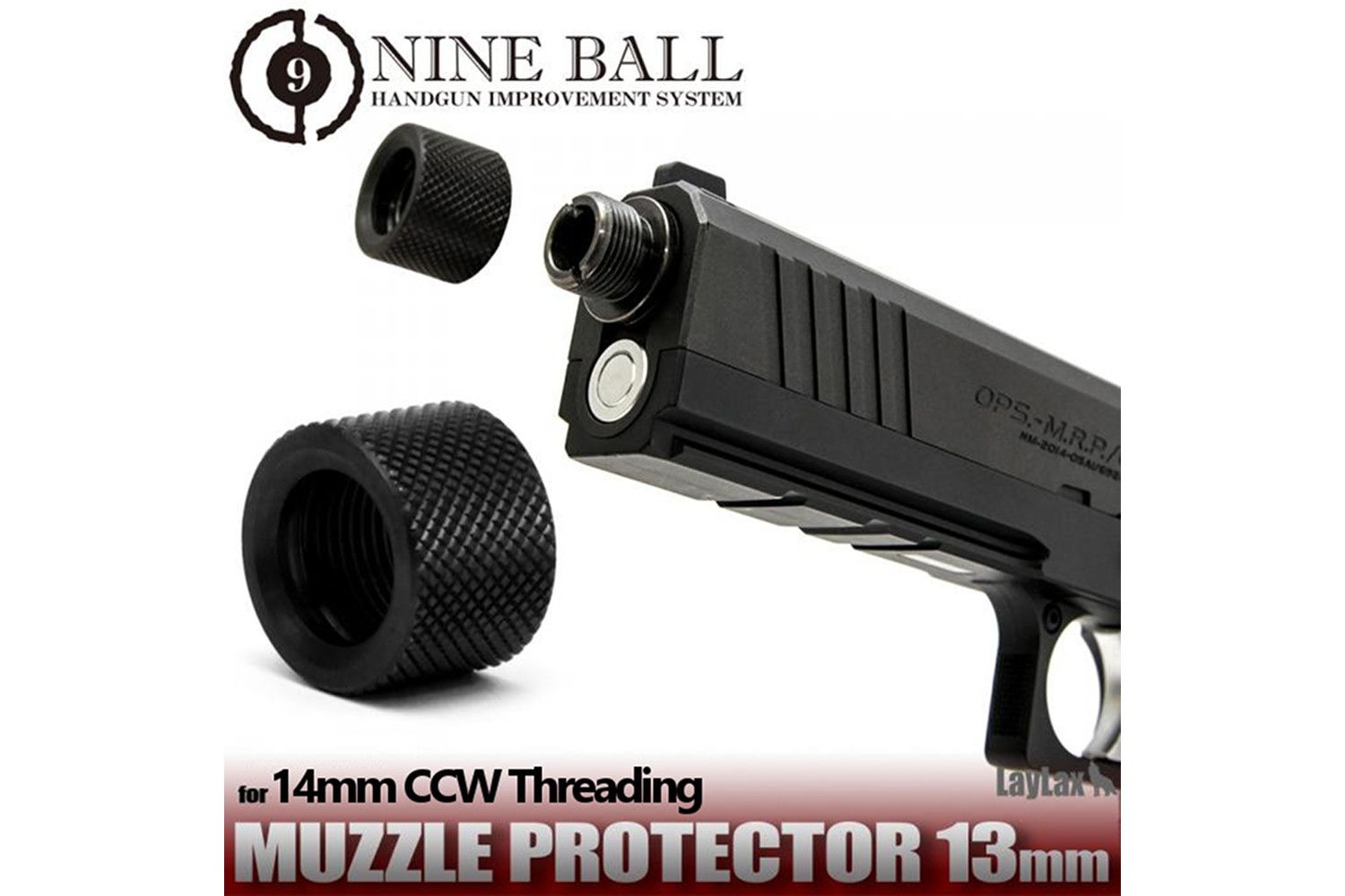 LayLax NINE BALL Muzzle Protector 13mm - ssairsoft.com