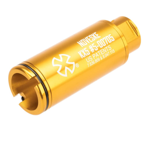 Noveske KX5 Gold Flash Hider w/ Built-In ACETECH Lighter S Ultra Compact Rechargeable Tracer- - ssairsoft.com
