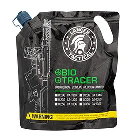 Lancer Tactical 6mm 2000 Count Biodegradable Tracer BB's 0.25g (Green) - ssairsoft.com