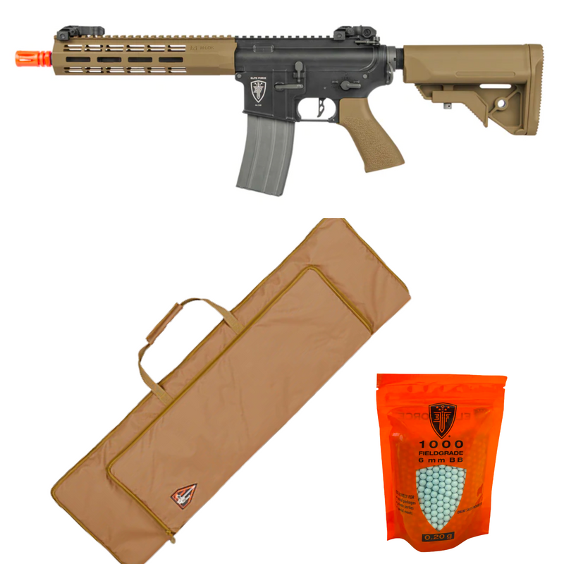 Elite Force M4 CQB Kit AEG-6MM-Bk-Advanced + FREE GUN BAG + BBS - ssairsoft