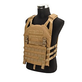 Lancer Tactical Lightweight Plate Carrier Vest, Coyote - ssairsoft.com