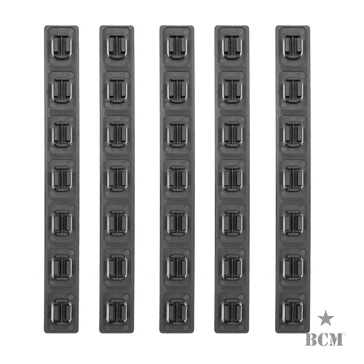 BCM KeyMod Rail Panel Kit, 5.5-inch (FIVE Pack) Black - ssairsoft