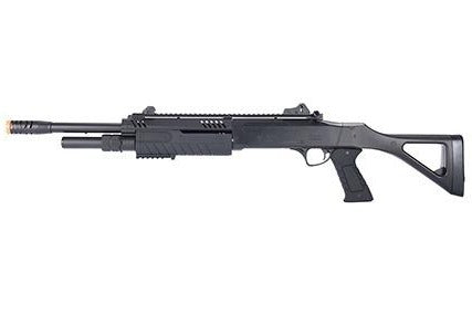 FABARM STF/12 Long Barrel Shotgun w/ Fixed Stock (BLACK) - ssairsoft.com