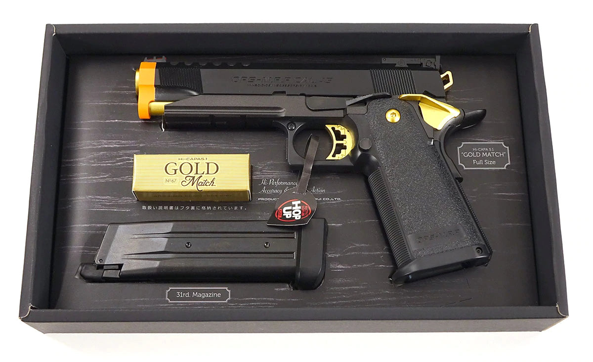 Tokyo Marui Gold Match Hi-Capa Custom Gas Blowback Airsoft Pistol 