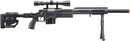 WELL MB4410GAB2 BOLT ACTION RIFLE w/ILLUMINATED SCOPE & BIPOD (COLOR: BLACK) - ssairsoft