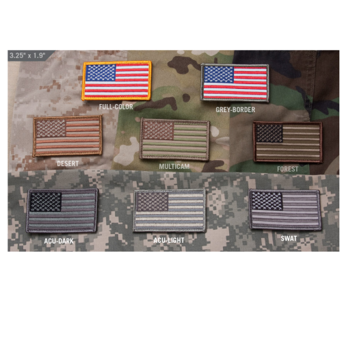 US Flag Patch Full Grey - ssairsoft.com