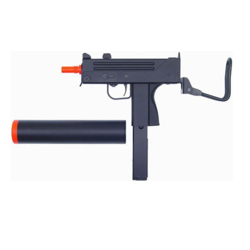 HFC Full Auto M11A1 / Mac 11 Airsoft Gas Blowback Submachine Gun w/ Mock Silencer - ssairsoft.com