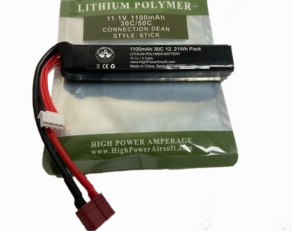 High Power Airsoft HPA 11.1v LIPO Batteries Tamiya