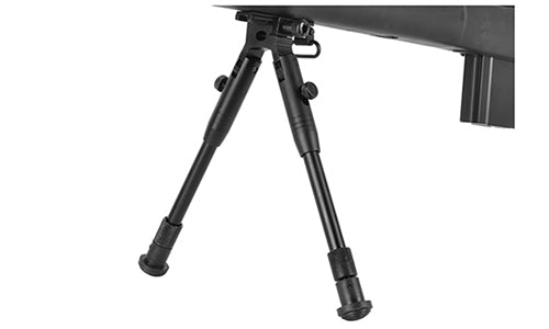 WELLFIRE MB4404BAB AIRSOFT M24 SNIPER RIFLE W/ SCOPE & BIPOD - BLACK - ssairsoft.com