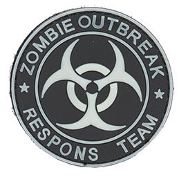 ZOMBIE OUTBREAK PVC PATCH (COLOR: WHITE & BLACK) - ssairsoft.com