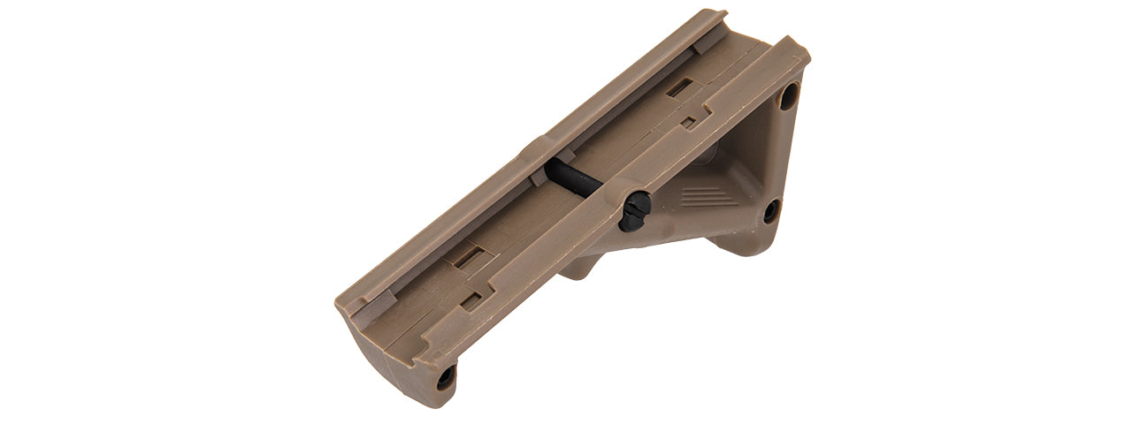 REINFORCED COMPACT POLYMER PICATINNY ANGLED FOREGRIP (TAN) - ssairsoft.com