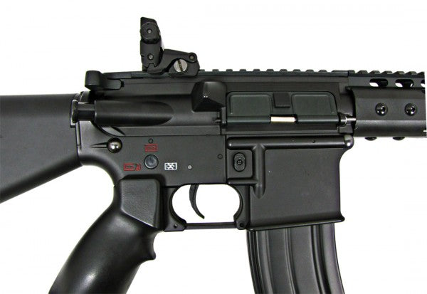 GE F6636 M4 Metal RIS w/Keymod Handguard Full Stock AEG w/Battery & Charger (Metal Gear Box) - ssairsoft.com