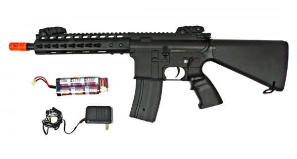 GE F6636 M4 Metal RIS w/Keymod Handguard Full Stock AEG w/Battery & Charger (Metal Gear Box) - ssairsoft.com