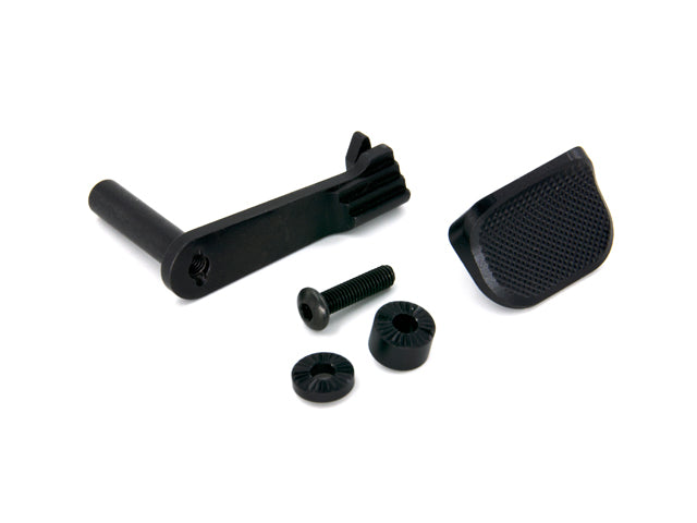 AIP Stainless Slide Stop with Thumbrest (Black) - ssairsoft.com