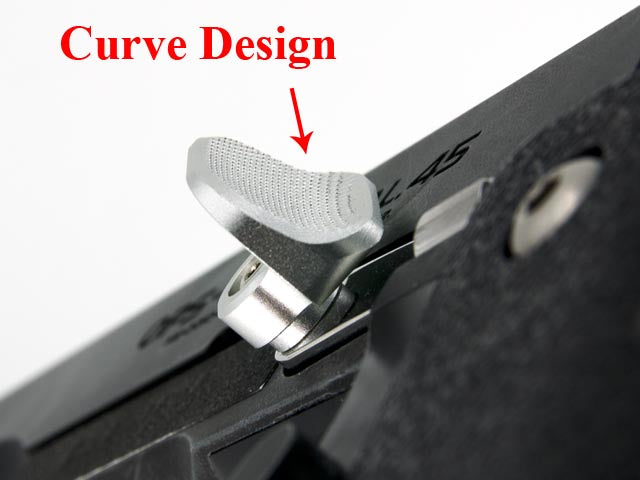 AIP Stainless Steel Slide Stop with Thumb Rest for Marui Hi-capa - ssairsoft.com