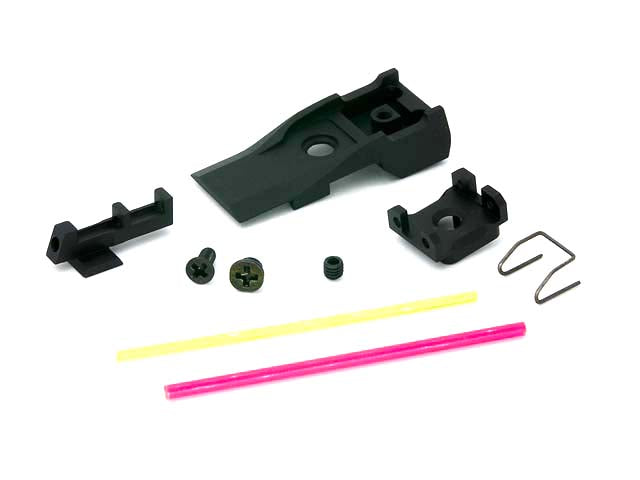 AIP Adjustable Alumimun Front and Rear Sight (Fiber) For TM 5.1 - ssairsoft.com