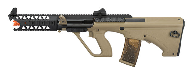 Army Armament AUG 7" Raptor AEG Airsoft Rifle (TAN) - ssairsoft.com