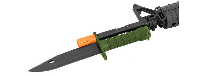 M9 DUMMY BAYONET W/ BLADE COVER FOR M4 / M16 AIRSOFT (OLIVE DRAB) - ssairsoft.com