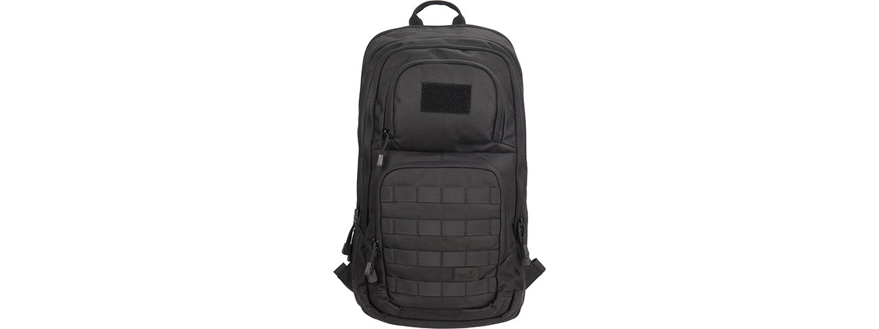 Lancer Tactical 1000D EDC Commuter MOLLE Backpack w/ Concealed Holder (BLACK) - ssairsoft.com