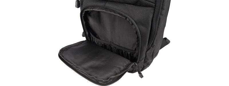 Lancer Tactical 1000D EDC Commuter MOLLE Backpack w/ Concealed Holder (BLACK) - ssairsoft.com