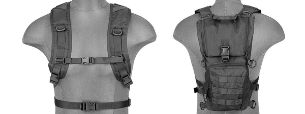 Lancer Tactical NYLON LIGHTWEIGHT HYDRATION PACK BK - ssairsoft.com