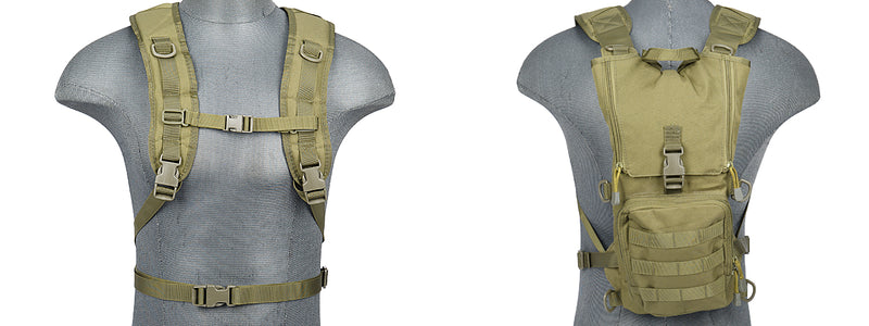 Lancer Tactical CA-321GN NYLON LIGHTWEIGHT HYDRATION PACK (OD) - ssairsoft.com