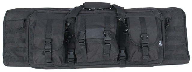 Lancer Tactical 36" DOUBLE GUN BAG (BLACK) w/LOCKABLE ZIPPER - ssairsoft.com