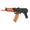 Double Bell AK74U Rifle w/ Folding Triangle Stock (BLACK / WOOD) - ssairsoft.com