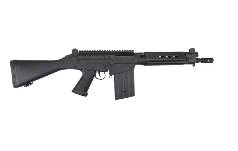 JG Airsoft FAL AEG Full Metal Assault Rifle Carbine - BLACK - ssairsoft