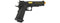 Golden Eagle 3338 OTS .45 Hi-Capa Gas Blowback Pistol w/ Vented Slide (Color: Black / Gold Barrel) - ssairsoft.com