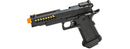 Golden Eagle 3338 OTS .45 Hi-Capa Gas Blowback Pistol w/ Vented Slide (Color: Black / Gold Barrel) - ssairsoft.com