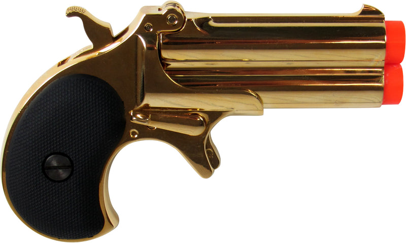 Max Tact 6mm Full Metal Double Barrel Derringer Gas Non-Blowback (Gold) - ssairsoft.com