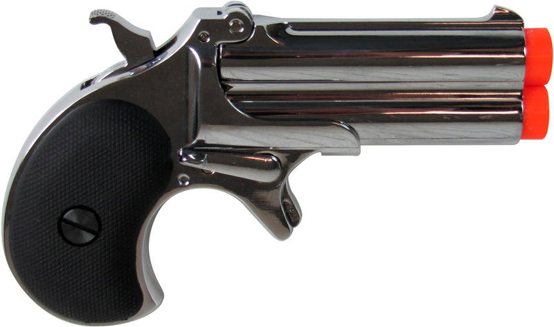 Max Tact 6mm Full Metal Double Barrel Derringer Gas Non-Blowback (Silver) - ssairsoft.com