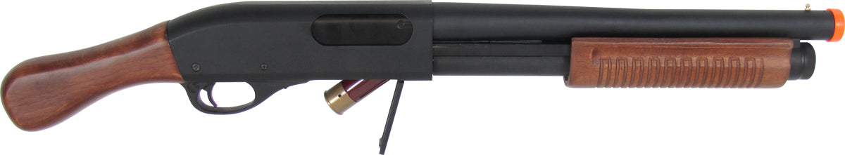GE 8877-RW Full Metal Gas M870 Sawed Off Tri-Burst Shot Gun w/Real Wood - ssairsoft.com
