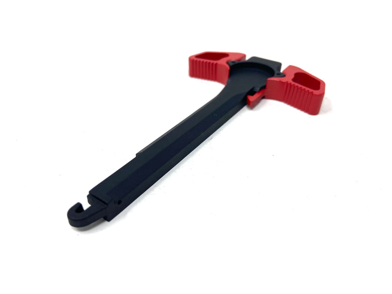 MAC Custom Red/Black Ambi Airsoft Charging Handle for M4 AEG - ssairsoft.com