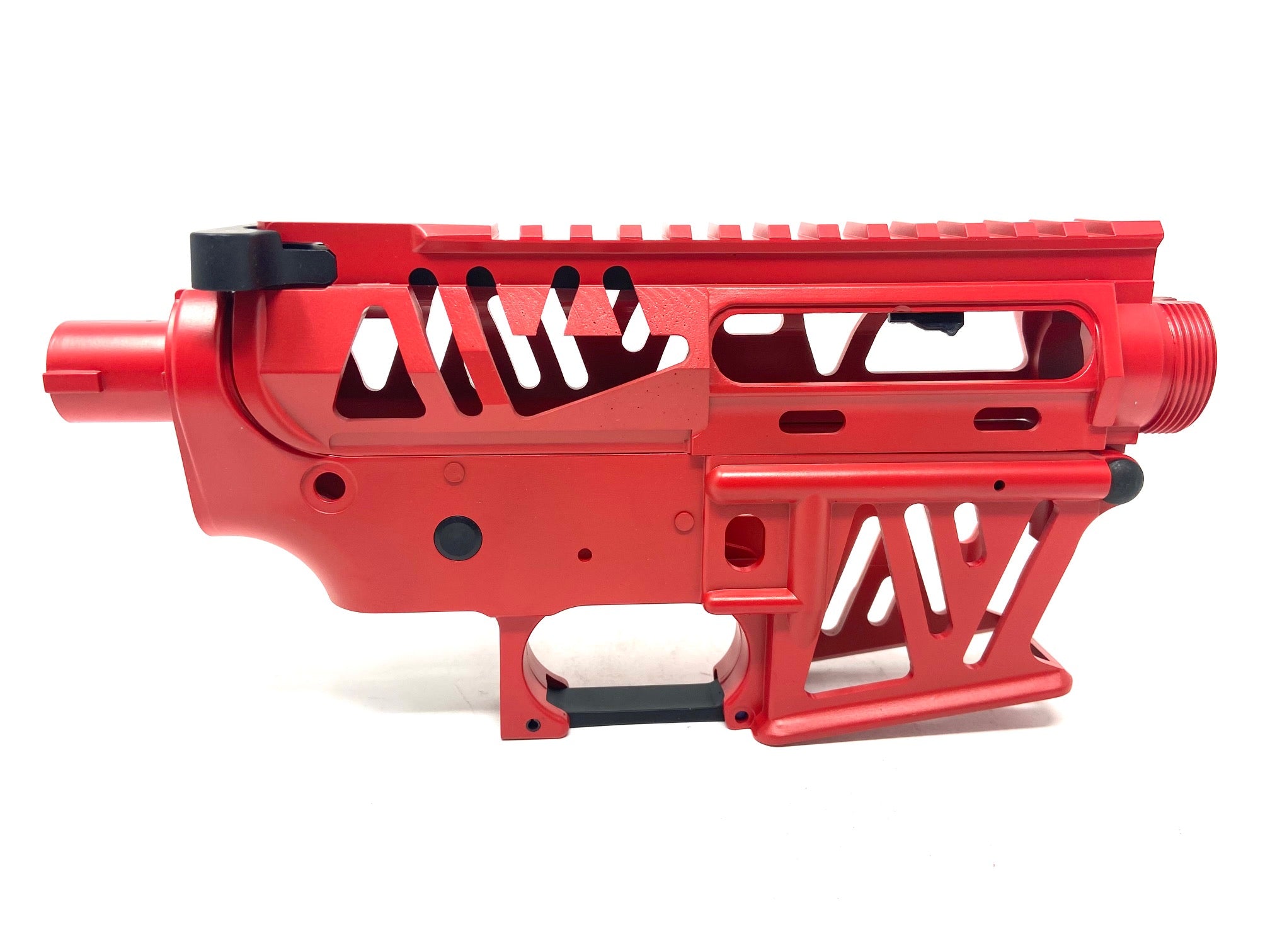 Custom M4 receiver by MAC Customs!  Available at SS Airsoft! Build your dream gun with these awesome bodies.  Includes small parts.  Fits most gearboxes.