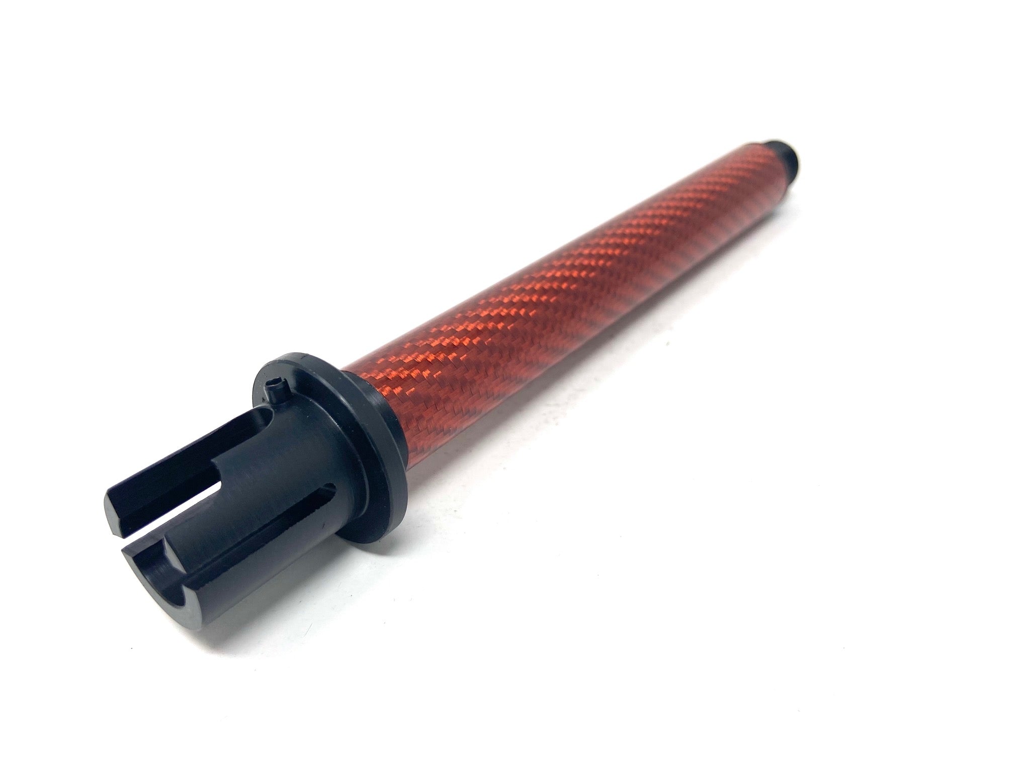 This MAC Custom Airosft XL Pom carbon fiber outer barrel is the perfect, lightweight alternative to standard ste.  Fits most M4 style rifles.  This model is the 7" version.  This replaces your stock outer barrel for easy installation.  Deck out your custom gun today with the newest aftermarket accessories in the game! Let's Get It!