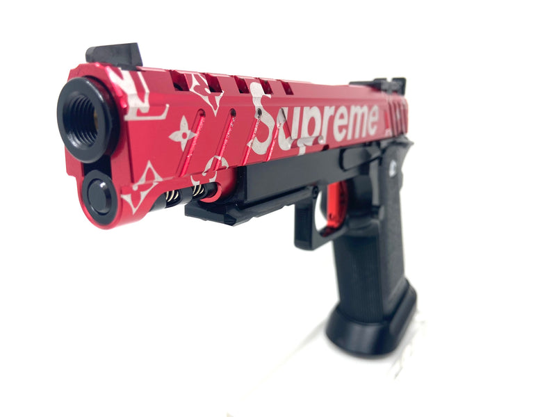 Get the SS Custom Hicapa 5.1-Red Supreme for your airsoft lineup. Visit SS Airsoft in Atlanta GA for all your gear and accessories. tokyo marui super hero nine ball masterpiece laylax hi-capa edge custom custom hicapa cowcow airsoft aip