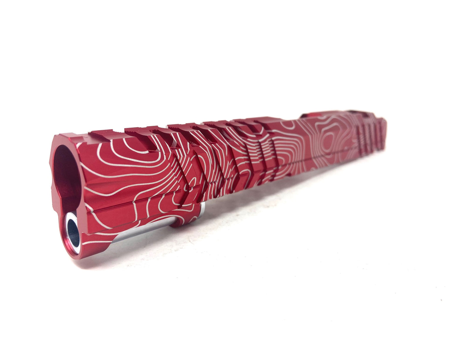 SS Custom Laser engraved Red TOPO Edge Max TM 5.1 Slide | Hi-Capa ...