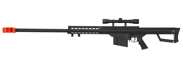 LT M82 Replica airsoft 6mm SPRING BOLT ACTION SNIPER RIFLE W/ SCOPE (BLACK) - ssairsoft.com
