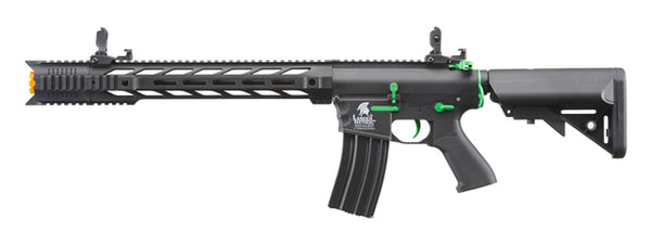 Lancer Tactical Gen 2 M4 SPR Interceptor Airsoft AEG Rifle (Color: Black & Green)