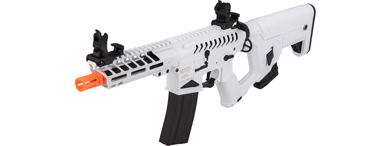 Lancer Tactical Enforcer NEEDLETAIL Skeleton AEG w/ Alpha Stock (WHITE/BLACK) - ssairsoft.com