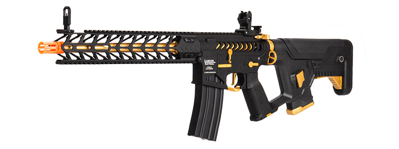 Lancer Tactical Enforcer NIGHT WING Skeleton AEG, Gold - ssairsoft.com