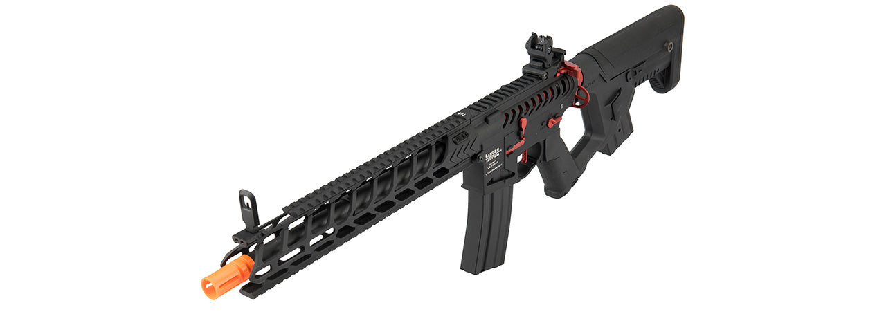 Lancer Tactical Enforcer NIGHT Airsoft AEG 6mm Black/Red - ssairsoft.com