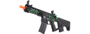 Lancer Tactical  Enforcer BATTLE HAWK 7" Skeleton AEG [HIGH FPS] w/ Alpha Stock (BLACK/GREEN) - ssairsoft.com