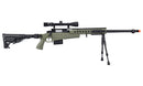 WellFire Bolt Action Airsoft Sniper Rifle w/ Scope & Bipod (OD GREEN) - ssairsoft.com