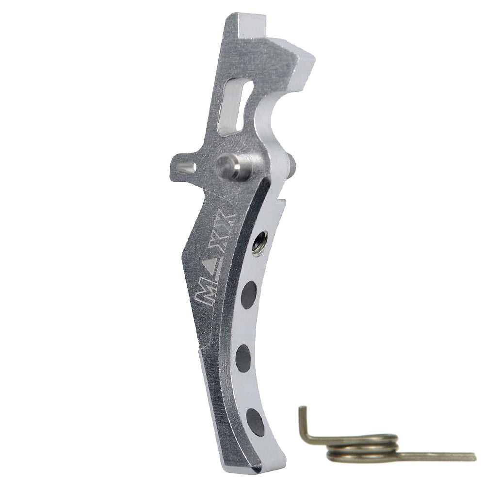 Maxx Model Airsoft Trigger Style D Silver For Ver. 2 AEG Gear Box - ssairsoft.com