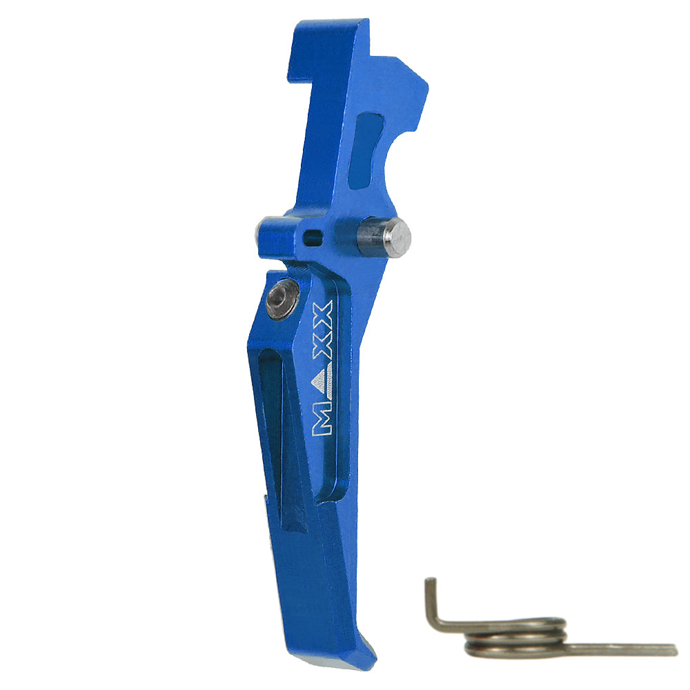Maxx Model CNC Aluminum Advanced Trigger (Style E) (Blue) - ssairsoft.com